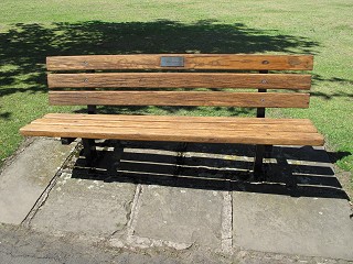 Bench dedicated to Ellen Greenfield after