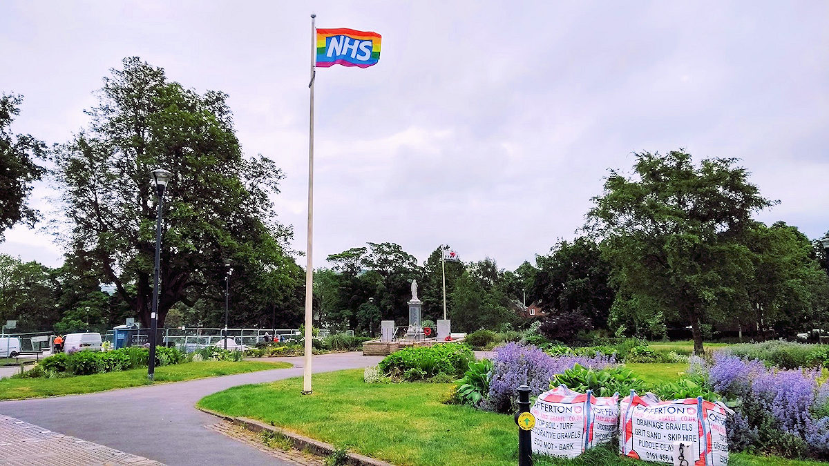 The flag pole in Marple Memorial Park will become a COVID Memorial