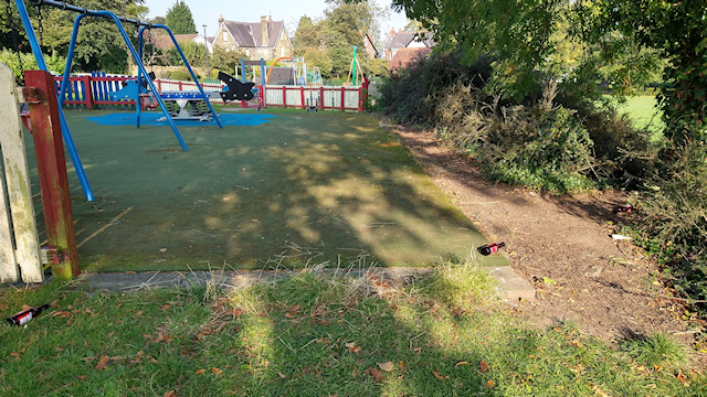 Infants Play Area fence damage