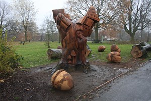 Ground sculptures laid out