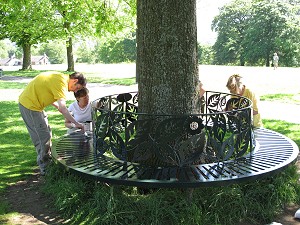 The Coronation Bench gets some TLC.