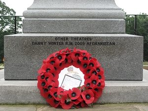 Wreath in memory of Danny Winter.